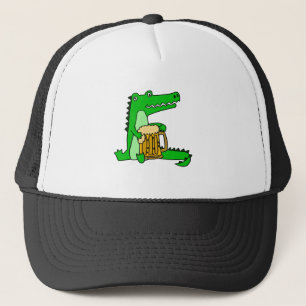 Gorra De Camionero Dibujo animado de consumición de la cerveza del
