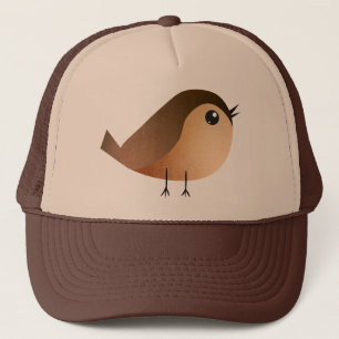 Gorra De Camionero Dibujo animado de pájaro gorrión lindo