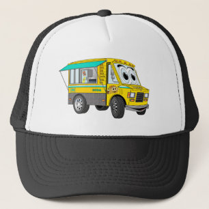 Gorra De Camionero Dibujo animado del camión de la comida del Taco