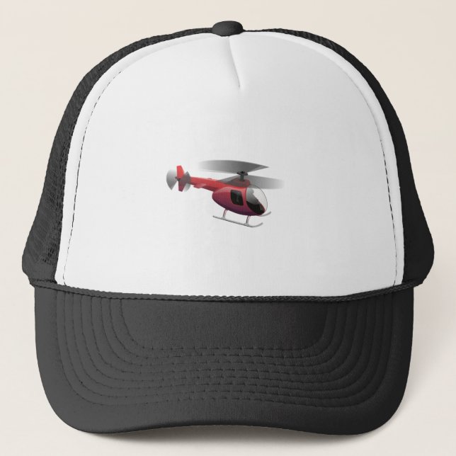 Gorra De Camionero Dibujo animado del helicóptero (Anverso)