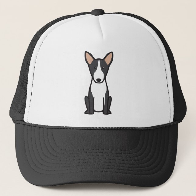 Gorra De Camionero Dibujo animado del perro de bull terrier (Anverso)