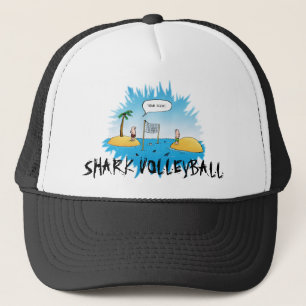 Gorra De Camionero Dibujo Animado Divertido de Voleibol de Tiburón
