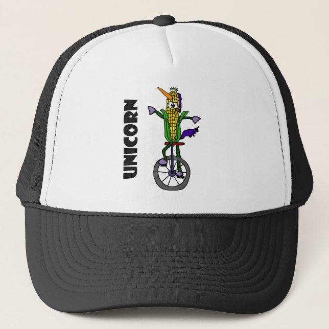 Gorra De Camionero Dibujo animado divertido del UNICORNIO del (Anverso)