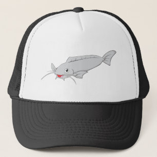 Gorra De Camionero Dibujo animado feliz del siluro del río