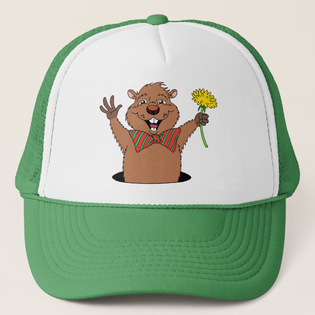 Gorra De Camionero Dibujo animado Groundhog (Anverso)