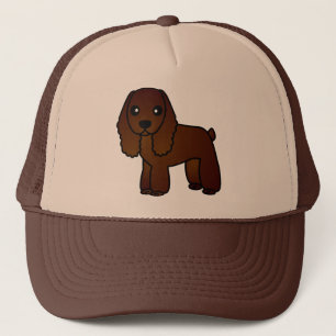 Gorra De Camionero Dibujo animado lindo de cocker spaniel del