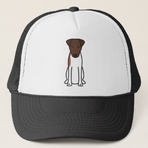 Gorra De Camionero Dibujo animado liso del perro del fox terrier