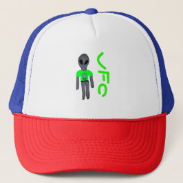 Gorra De Camionero dibujo animado ovni alienígena gris