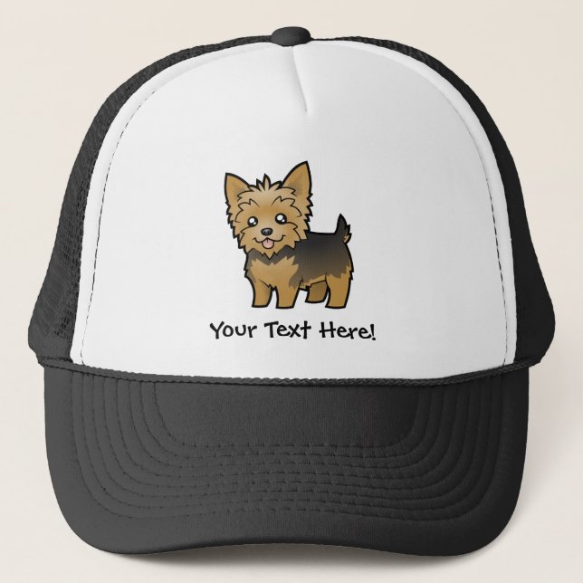 Gorra De Camionero Dibujo animado Yorkshire Terrier (pelo corto (Anverso)
