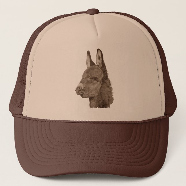 Gorra De Camionero dibujo animal de burro lindo (Anverso)