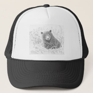 Gorra De Camionero Dibujo de Cub de oso grizzly