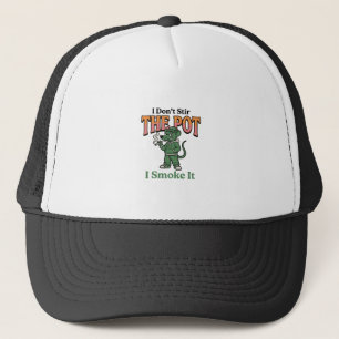 Gorra De Camionero Dibujo de grabado vintage de cita de maceta de rat
