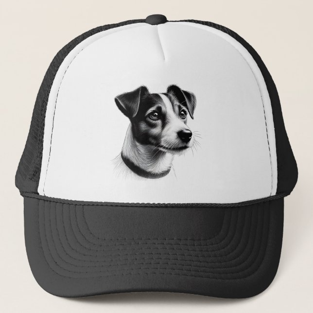 Gorra De Camionero Dibujo de Jack Russell Terrier (Anverso)