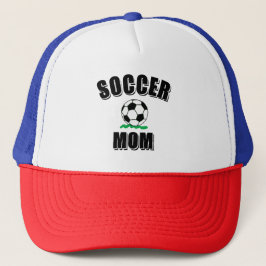 Gorra De Camionero Dibujo de Mamá de Fútbol y Texto