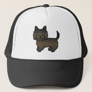 Gorra De Camionero Dibujo de perro de dibujos animados Terrier Cairn