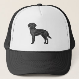 Gorra De Camionero Dibujo de perro Labrador Retriever negro Lab negro