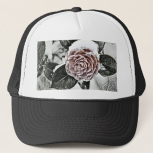 Gorra De Camionero Dibujo de Rosa congelado con niebla