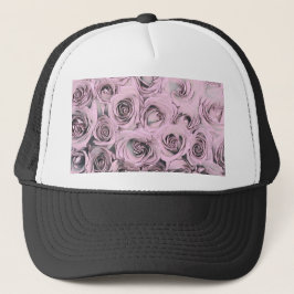 Gorra De Camionero Dibujo de rosas rosadas