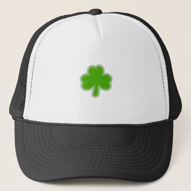 Gorra De Camionero Dibujo de Shamrock de San Patricio (Anverso)