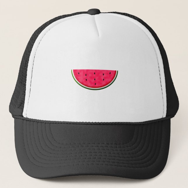 Gorra De Camionero Dibujo de trozos de sandía dulce (Anverso)