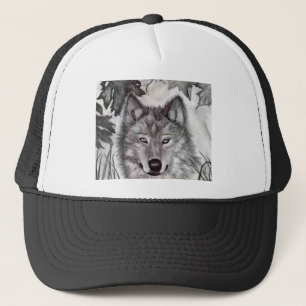 Gorra De Camionero Dibujo del lobo