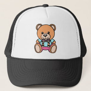 Gorra De Camionero Dibujo del oso de peluche