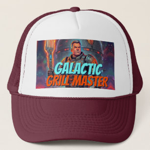 Gorra De Camionero Dibujo divertido de ciencia ficción retro en tono