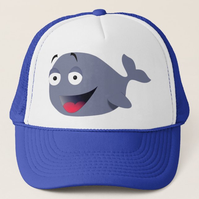Gorra De Camionero Dibujo divertido de Personalizados de ballenas (Anverso)