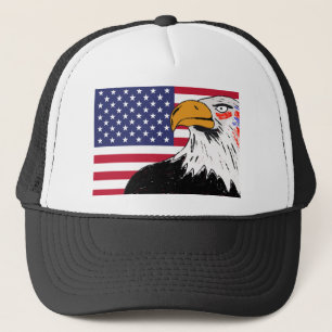 Gorra De Camionero Dibujo estadounidense de un águila