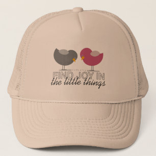 Gorra De Camionero Dibujos Animados De Pájaros Tiernos Nostálgicos Em