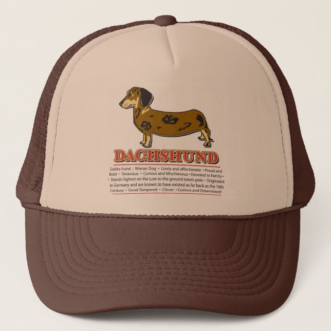 Gorra De Camionero Diccionario de Dachshund (Anverso)