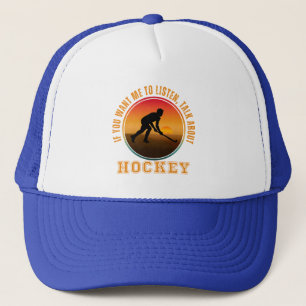 Gorra De Camionero Dicho Divertido de Hockey Silueta Vintage Jugador