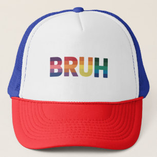 Gorra De Camionero Dicho divertido de meme Bruh Saludo de hermano Org