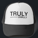 Gorra De Camionero Diciendo verdaderamente indisciplinado<br><div class="desc">Este diseño puede ser personalizado en el área proporcionada cambiando la foto y/o el texto. O puede personalizarse haciendo clic en Personalizar esta plantilla y, a continuación, eligiendo la opción de hacer clic en el personalizar y eliminando o cambiando el color del fondo, agregando texto, cambiando el color o estilo...</div>