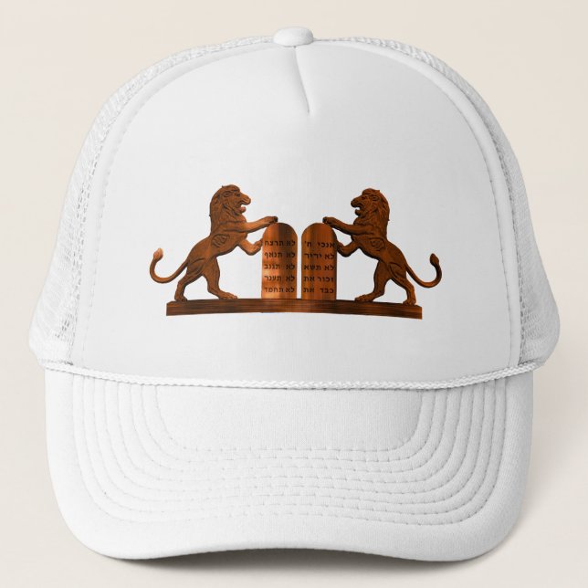 Gorra De Camionero Diez mandamientos y leones (Anverso)