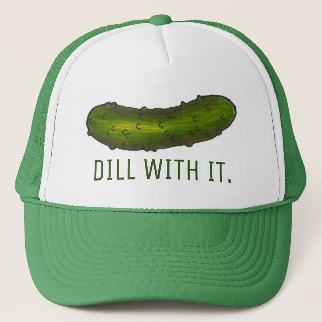 Gorra De Camionero Dill (Deal) Con It Green Funny Sour Deli Pickle (Anverso)