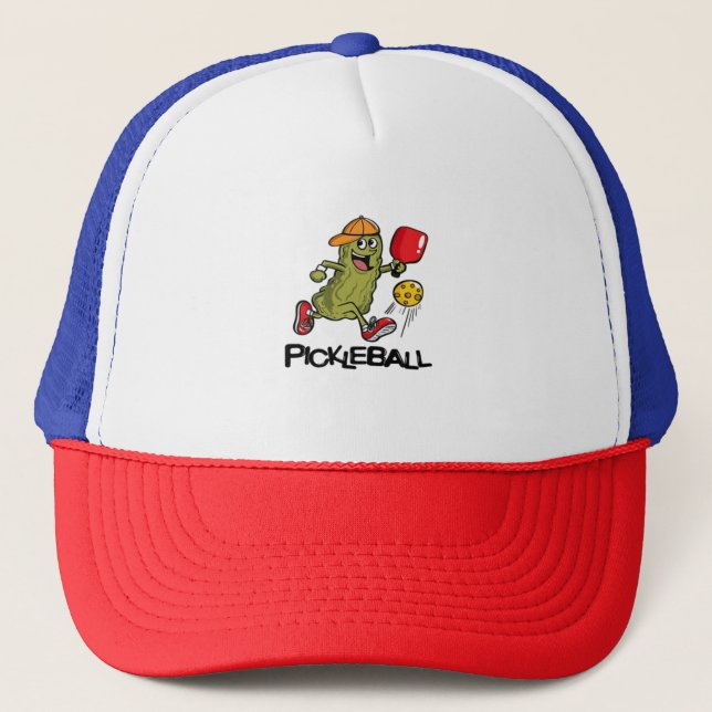 Gorra De Camionero Dill funny jugando pickleball  (Anverso)