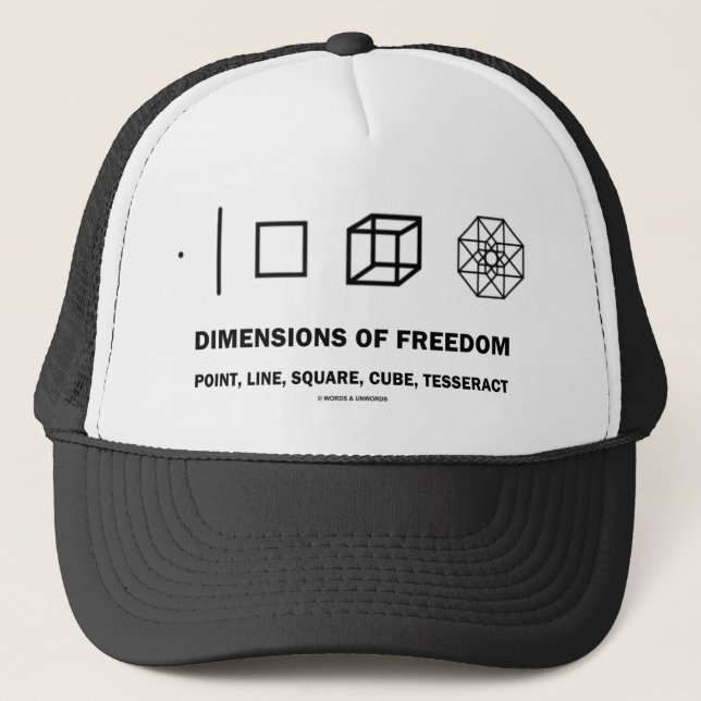 Gorra De Camionero Dimensiones de la libertad (humor de la geometría) (Anverso)