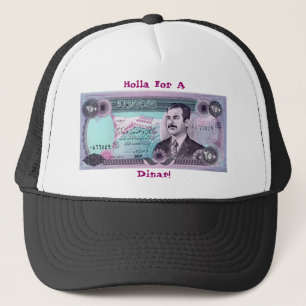 Gorra De Camionero Dinar iraquí con Saddam Hussein