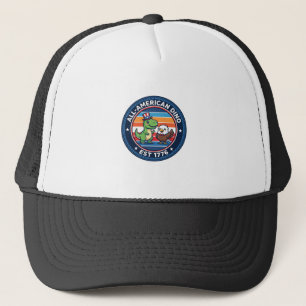 Gorra De Camionero Dinosaur Kawaii Patriótico Todo Americano DINO EST