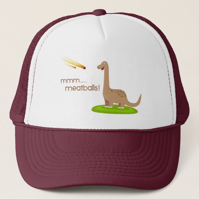 Gorra De Camionero Dinosaur Meteor Meatball (Anverso)
