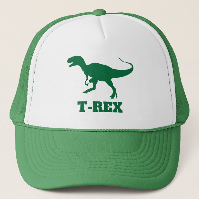 Gorra De Camionero Dinosaur T-Rex Tyrannosaurus Personalizado (Anverso)