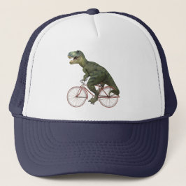 Gorra De Camionero Dinosaur TRex Bicicleta Camiseta divertida