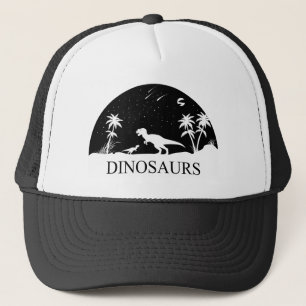 Gorra De Camionero Dinosaurio bajo las estrellas