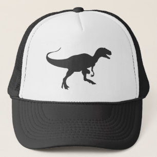 Gorra De Camionero Dinosaurio blanco y negro T-Rex Tyrannosauro