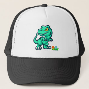Gorra De Camionero dinosaurio con huevos
