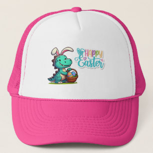 Gorra De Camionero Dinosaurio conejito de Pascua lindo