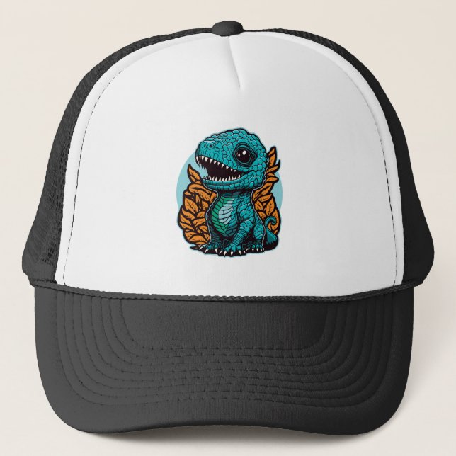 Gorra De Camionero Dinosaurio de bebé lindo (Anverso)