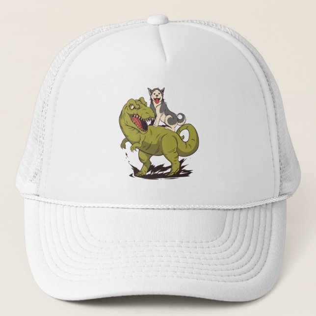 GORRA DE CAMIONERO DINOSAURIO DE HUSKY RIDING (Anverso)