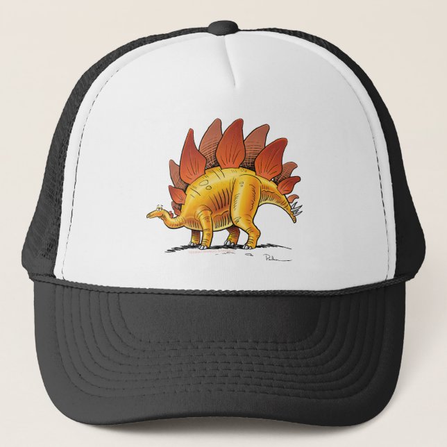 Gorra De Camionero Dinosaurio del dibujo animado del Stegosaurus de (Anverso)